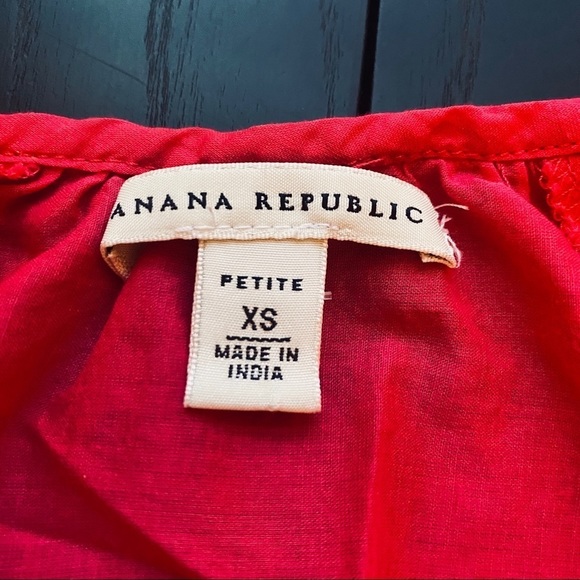 Banana Republic Scallop Hem Peasant Top, Petite XS - Picture 3 of 4